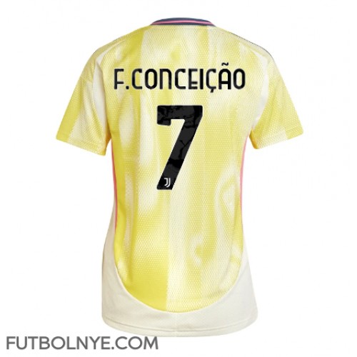 Camiseta Juventus Francisco Conceicao #7 Visitante Equipación para mujer 2024-25 manga corta